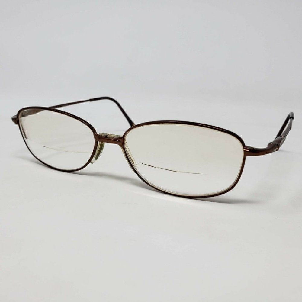 SAFILO ELASTA COPPER OVAL EYEGLASSES 54 16 135
